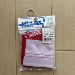 水泳帽 赤　M(50〜55cm) 新品　スイムキャップのサムネイル