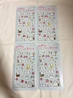 アミュキャラ　ぷっくりんちょシール　4点　シマエナガ　プライズ　鳥　アミューズ