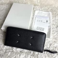 ほぼ未使用 メゾンマルジェラ 4ステッチ ラウンドファスナー 長財布 