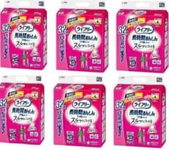Sサイズ 4回吸収 大量 6個パック 合計192枚 ライフリー うす型パンツ