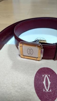 カルティエ Cartier ベルト ボルドー マストライン レザーベルトのサムネイル