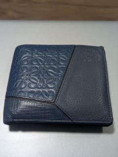 ク*イ様 LOEWE ロエベ 二つ折り財布 バイフォールドウォレット パズル 紺 ク*イ様 LOEWE ロエベ 二つ折り財布 バイフォールドウォレット パズル