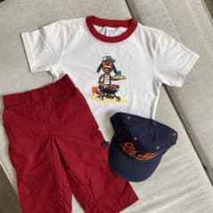 【未使用】OLD NAVY Tシャツ＆キャップ、GAPパンツ(2-3才)のサムネイル