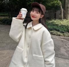 土日限定値下げ】hinari ステンカラーシャギーミドルコート S - メルカリ