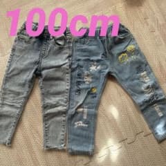 100cm♡キッズデニムパンツ♡2本セットのサムネイル