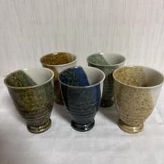 【新品未使用】陶器グラス　フリーカップ　5色セットのサムネイル