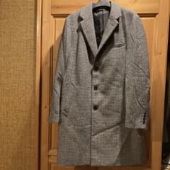 GU チェック柄 チェスターコート　Lサイズのサムネイル