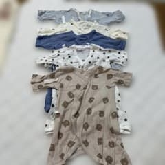 ベビー用 コンビ肌着 5枚セット 50-60サイズのサムネイル