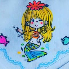 水森亜土　きんちゃく袋　マーメイド柄のサムネイル