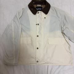 Barbour ジャケット 42 ホワイト・ブラウン - メルカリ