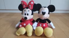 ビンテージ　ミッキー・ミニー 可動式ぬいぐるみ 約30cm ディズニー】ミッキー・ミニー ぬいぐるみセット 約30cm - メルカリ