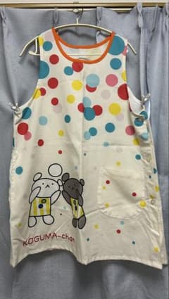 こぐまちゃん エプロン 水玉 ドット柄のサムネイル