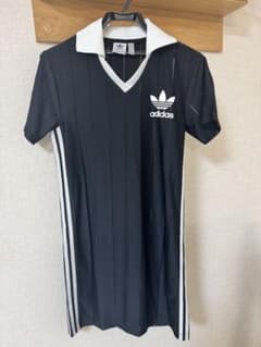 adidas 半袖 ポロシャツ ミニワンピース ブラックのサムネイル