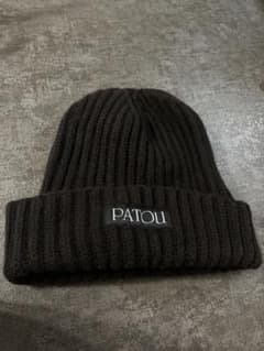PATOU ブラック ニット帽 フリーサイズ - メルカリ