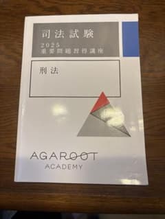 司法試験 2025 重要問題習得講座 刑法 アガルートのサムネイル