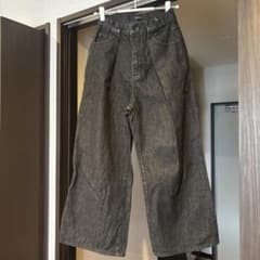 JEANASIS ブラック デニム ワイドパンツのサムネイル