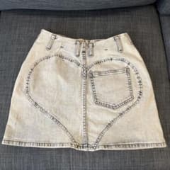 ANDMARY Heart Denim Mini Skirt S - メルカリ