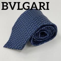 BVLGARI ブルガリ　ネクタイ　ネイビー ブルー　魔女　総柄　ハロウィン