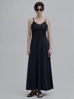 LACE DOCKING TENCEL DENIM FLARE DRESS - メルカリ