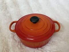 LE CREUSET 鋳鉄 両手鍋 シグニチャーココットロンド20cm オレンジ