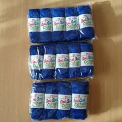 ハマナカ アミアミコットン 青色 14玉セットのサムネイル