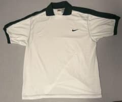NIKE アンドレアガシ Dri-FITビンテージ ポロシャツ ホワイトグリーン NIKE アンドレアガシ Dri-FITビンテージ ポロシャツ ホワイトグリーン