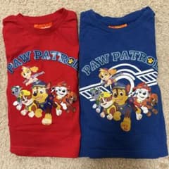 PAW PATROL Tシャツ 2枚セット 赤 青のサムネイル