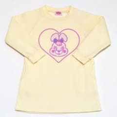 ANAP Kids キッズ トレーナー うさぎ ハート パステルイエロー 100のサムネイル