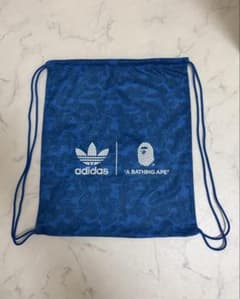adidas × A BATHING APE コラボ♪ ナップサック ブルーのサムネイル