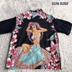 ✨希少】SUN SURF サンサーフ アロハシャツ フラガール ブラック