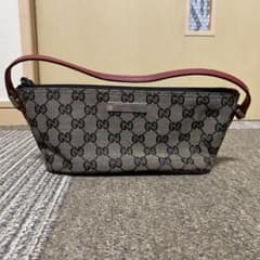 GUCCI グッチ ハンドバッグ ポーチ レッド キャンバス 039・1103