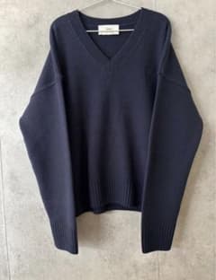 アミパリス AMI ハートAロゴVネックニットセーター NAVY - メルカリ