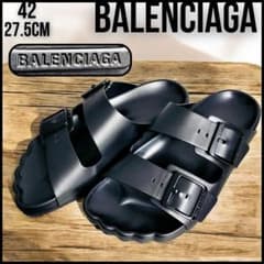 BALENCIAGA Sunday Sandal レザーサンダル 42 ブラック - メルカリ
