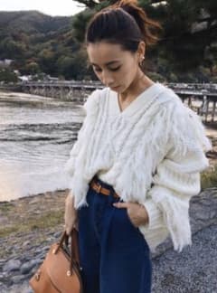 【Ameri Vintage】FRINGE OVER KNITのサムネイル