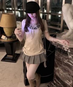 OLIVE des OLIVE レイヤード風着痩せミニワンピースのサムネイル