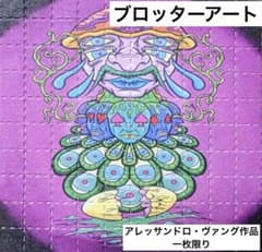ブロッターアート ヴァング作品 「キノコと蓮」一点物 コレクションに メルカリ便 ブロッターアート ヴァング作品 「キノコと蓮」一点物 コレクションに
