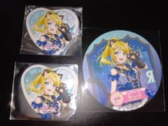 ラブライブ! 絢瀬絵里 GIGOコラボカフェ ハート缶バッジ コースター