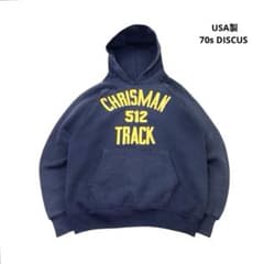 70s USA製 DISCUS パーカー ラグラン 脇下ガゼット フェード 紺 - メルカリ