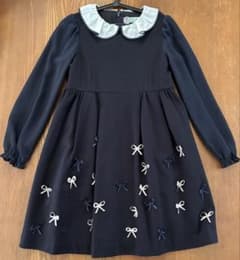 TOCCA ワンピース 130 ネイビー リボン　入学式・卒園式などのサムネイル