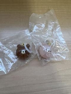 クマとピンク動物のチャームセットのサムネイル