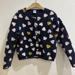 プチバトーキルティングカーディガン　ハート柄♡10ansのサムネイル