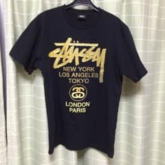 ステューシー Ｔシャツ ブラック×ゴールド Sサイズのサムネイル