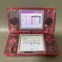 DS Lite 本体 クリアピンクスケルトンカスタム 充電器付のサムネイル