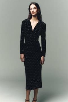 12/24〜1月中旬まで発送不可 VELVET MIDI DRESS ZARA - メルカリ