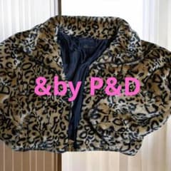 &by P&D レオパード柄 ファーコート ジャケット ショート丈 ヴィンテージ