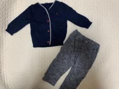 プチバトー  カーディガン　パンツ　セット　セレモニー　お食い初めのサムネイル