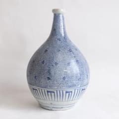 古伊万里 染付 微塵唐草文 大徳利 花器にものサムネイル
