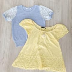 夏服2点セット販売　イング　エムズエキサイト　レース　サマーニットトップスのサムネイル