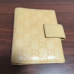 GUCCI グッチ 手帳カバー シマレザー イエローのサムネイル