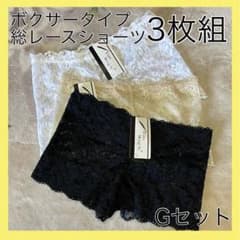 【セール中】ボクサータイプ　総レースショーツ　3枚組　Gセットのサムネイル